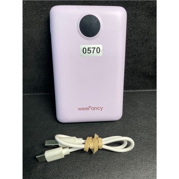1 WeeFancy 10,000mAh Power Bank/Portable Charger - Purple - Open Box/No Box