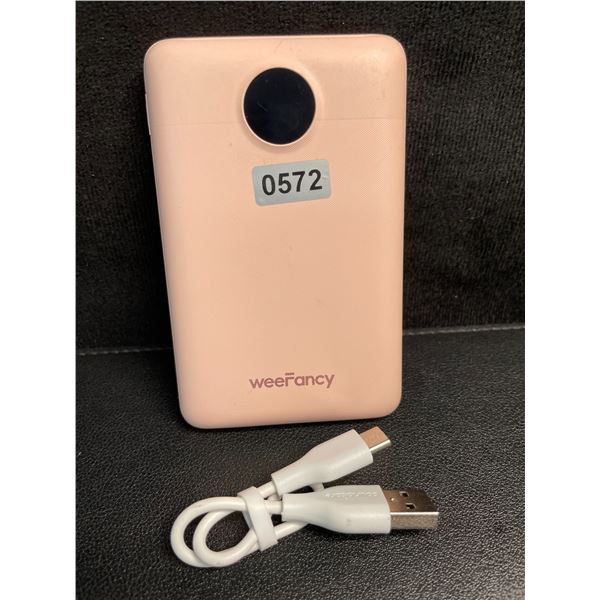 1 WeeFancy 10,000mAh Power Bank/Portable Charger - Pink - Open Box/No Box