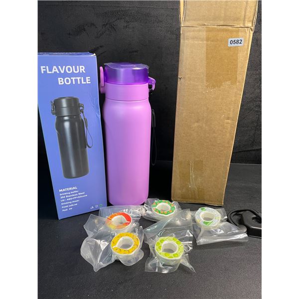 1 Flavour Water Bottle (750ml) with Assorted Flavoured Pods - Purple - New