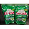 Image 1 : 2 Bags of Cascade Complete Fresh Scent w/ Dawn Dishwasher Pods (32 Pods Each) - New