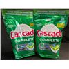Image 1 : 2 Bags of Cascade Complete Fresh Scent w/ Dawn Dishwasher Pods (32 Pods Each) - New