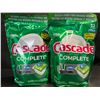 Image 1 : 2 Bags of Cascade Complete Fresh Scent w/ Dawn Dishwasher Pods (32 Pods Each) - New