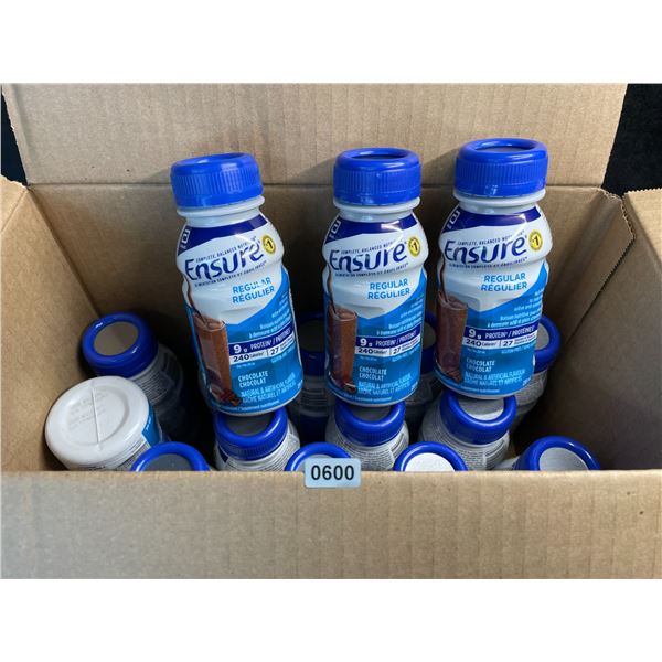 16 Bottles of Ensure Regular Chocolate Nutritional Drinks (235ml Each) - New (Exp: 2026/JL/1)