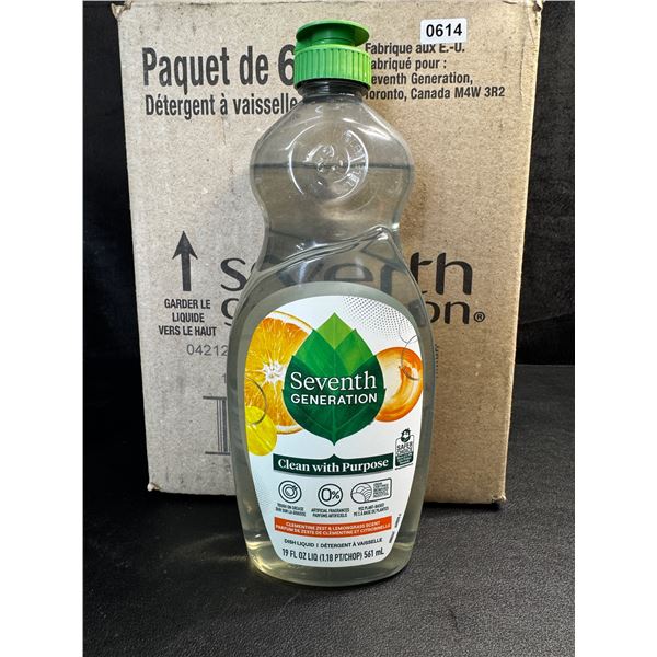 6-Pack of Seventh Generation Clementine and Lemon Grass Scent Dish Washing Liquid - New