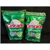 Image 1 : 2 Bags of Cascade Complete Fresh Scent w/ Dawn Dishwasher Pods (32 Pods Each) - New