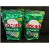 Image 1 : 2 Bags of Cascade Complete Fresh Scent w/ Dawn Dishwasher Pods (32 Pods Each) - New