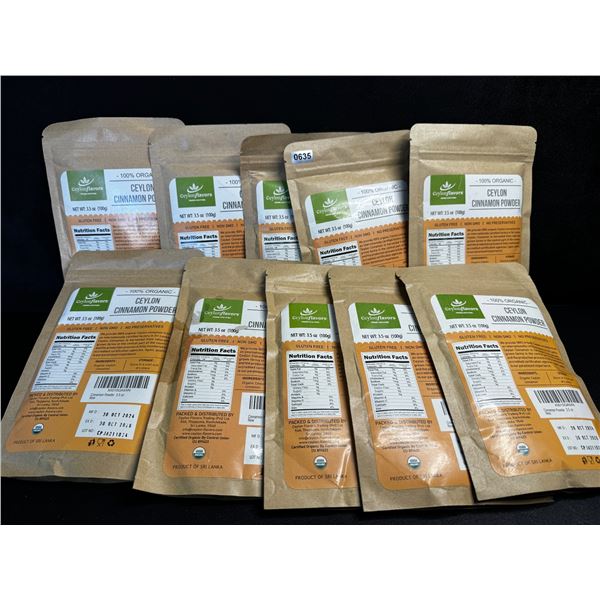 10 Individual 3.5oz Packs of Ceylon Cinnamon Powder 100% Organic - New