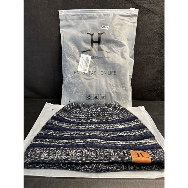 Dadou and Xiaoshan Womens Ponytail Knitted Beanie Cap - New