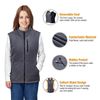 Image 2 : Songway Women's Electric Heated Vest with Power Bank and Storage Bag - Size Medium - New