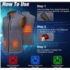 Image 4 : Songway Women's Electric Heated Vest with Power Bank and Storage Bag - Size Medium - New