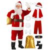 Image 1 : Premium 10PC Santa Suit in a Bag - Size Extra Large - New