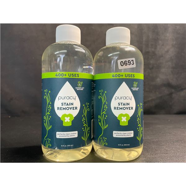 2 Puracy Plant-Powered Laundry Stain Removers (12oz) - Brand New