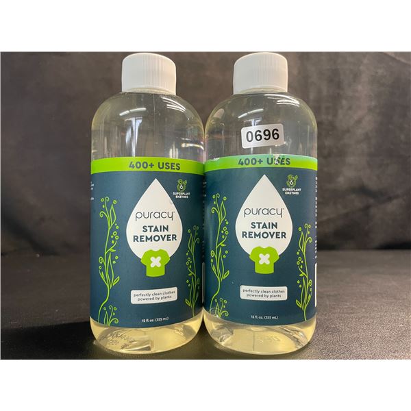 2 Puracy Plant-Powered Laundry Stain Removers (12oz) - Brand New