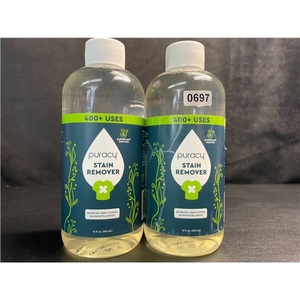 2 Puracy Plant-Powered Laundry Stain Removers (12oz) - Brand New