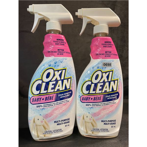 2 Oxi Clean Baby Stain Remover Multi-Purpose Sprays - 651mL - New