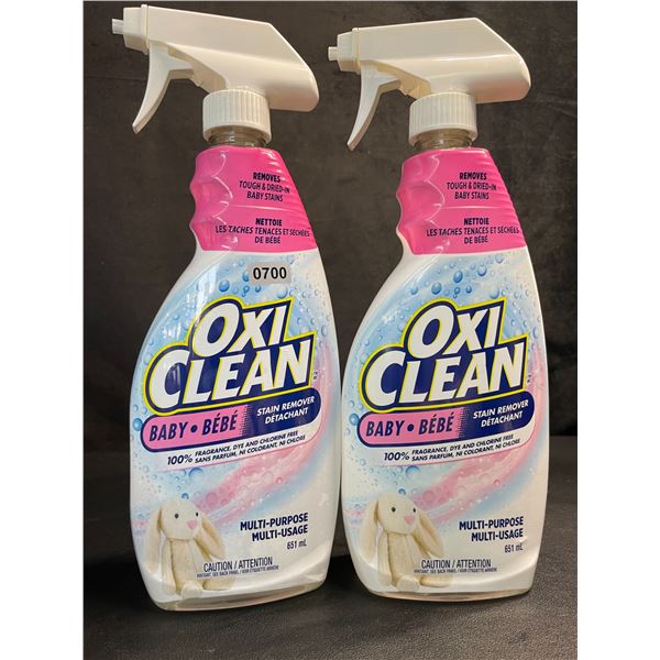2 Oxi Clean Baby Stain Remover Multi-Purpose Sprays - 651mL - New