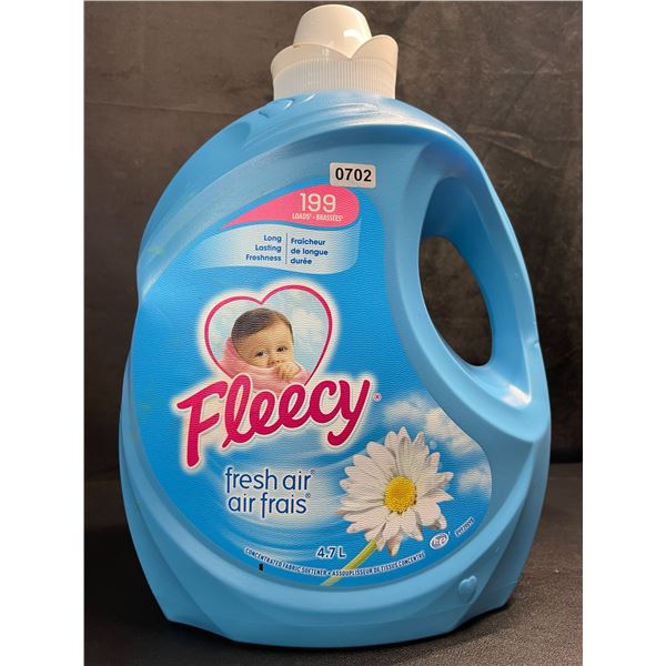 1 Large Jug of Fleecy Fresh Air Concentrated Fabric Softener - 199 Loads (4.7L) - New