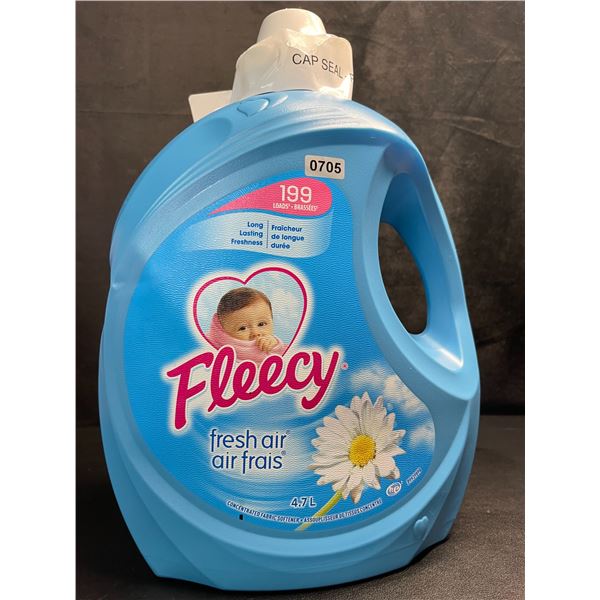 1 Large Jug of Fleecy Fresh Air Concentrated Fabric Softener - 199 Loads (4.7L) - New