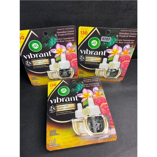3 Packs of AirWick Vibrant Hawaiian Guava Scent Refills (2 Refills Per Pack) - New