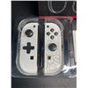 Image 2 : 1 Pair of JoyCon Controllers for Switch; Cracked Marble White (Aftermarket Design) - New