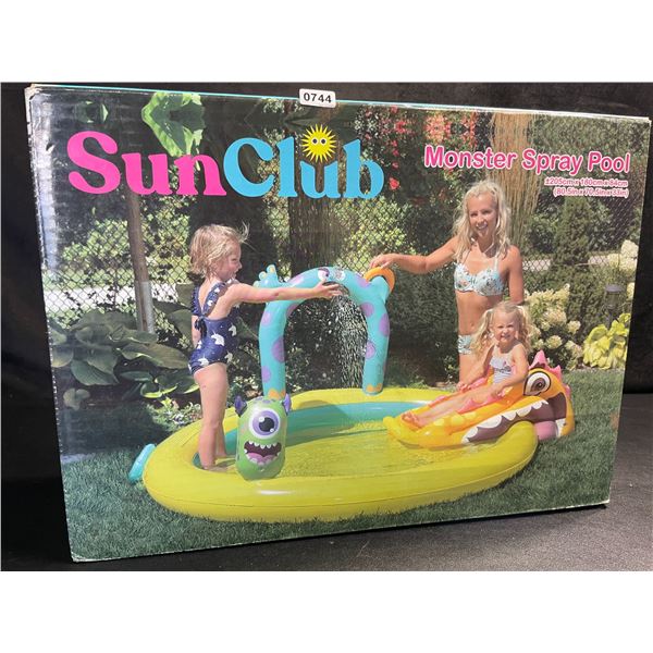 1 SunClub Monster Inflatable Spray Pool - Large 80.5" x 70.5" Size - New Sealed!