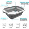 Image 4 : 2 Collapsible Multi-Function Cutting Boards with Built-In Strainer/Storage Basket - New