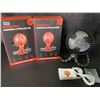 Image 1 : 2 Versatile Handheld Mini Fans - Easily Attach to Strollers/Surfaces - Rechargeable - New