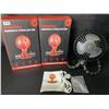 Image 1 : 2 Versatile Handheld Mini Fans - Easily Attach to Strollers/Surfaces - Rechargeable - New