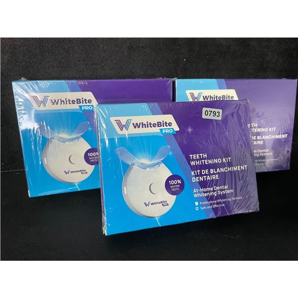3 WhiteBite Pro Teeth Whitening Kits with LED Light - New Sealed
