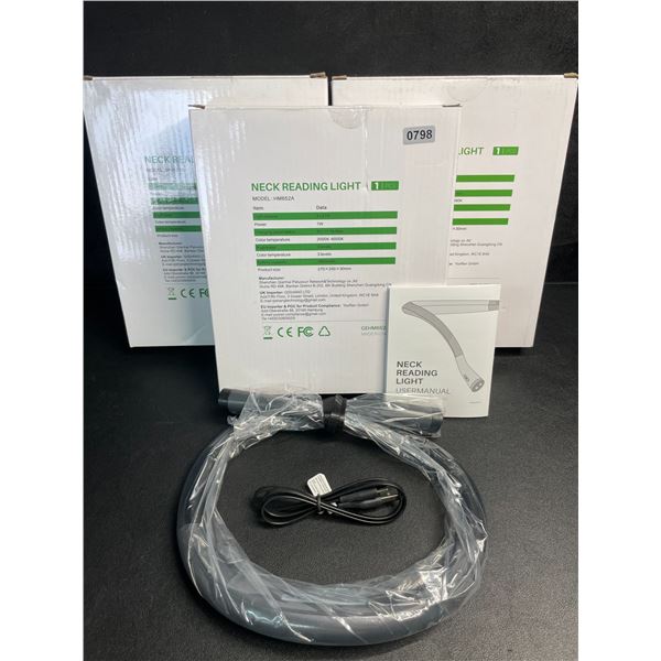 3 Rechargeable LED Neck Reading Lights/Precision Work Lights (Wrap-Around Neck Design) - New