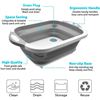 Image 4 : 2 Collapsible Multi-Function Cutting Boards with Built-In Strainer/Storage Basket - New