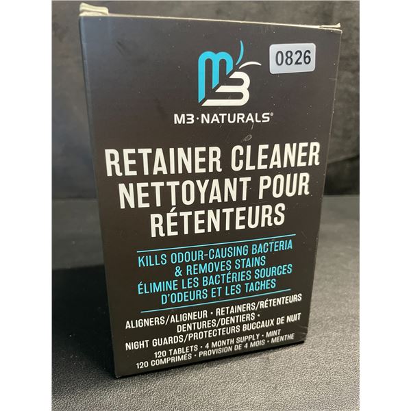 1 M3 Naturals Retainer Cleaner - 120 Tablets - New