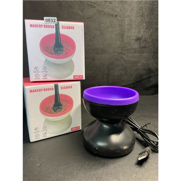 2 Electric Makeup Brush Cleaners - USB Plug-In Design - For Cleaning Cosmetic/Makeup Brushes - New