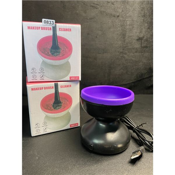 2 Electric Makeup Brush Cleaners - USB Plug-In Design - For Cleaning Cosmetic/Makeup Brushes - New