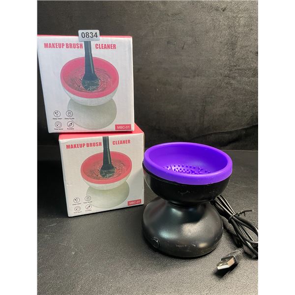 2 Electric Makeup Brush Cleaners - USB Plug-In Design - For Cleaning Cosmetic/Makeup Brushes - New