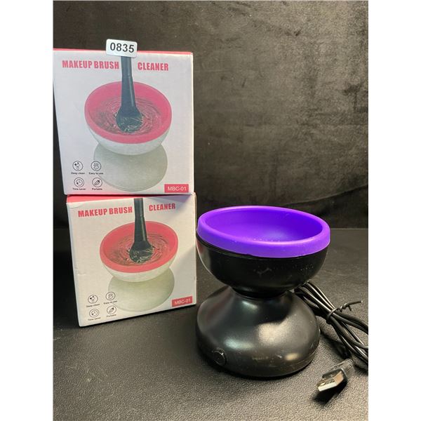 2 Electric Makeup Brush Cleaners - USB Plug-In Design - For Cleaning Cosmetic/Makeup Brushes - New