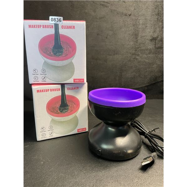 2 Electric Makeup Brush Cleaners - USB Plug-In Design - For Cleaning Cosmetic/Makeup Brushes - New