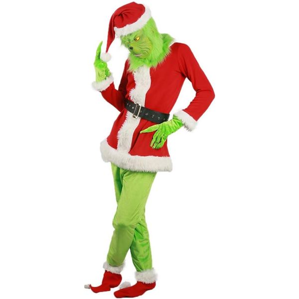 1 Adult Grinch Santa Suit Costume - Size 3XL - Brand New!