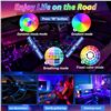 Image 7 : 3 Boxes of LED Car Interior Atmosphere Strip Lights (Color Changing) w/ Remote Control - Brand New