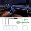 Image 1 : 3 Boxes of LED Car Interior Atmosphere Strip Lights (Color Changing) w/ Remote Control - Brand New