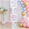 Image 1 : 3 4PC Sets of Clear Boxes for Baby Shower Decor/Other Party Decor (Baby Letters Optional*) - New