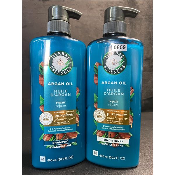 Herbal Essences Argan Oil Repair Shampoo & Conditioner (600mL each) - New
