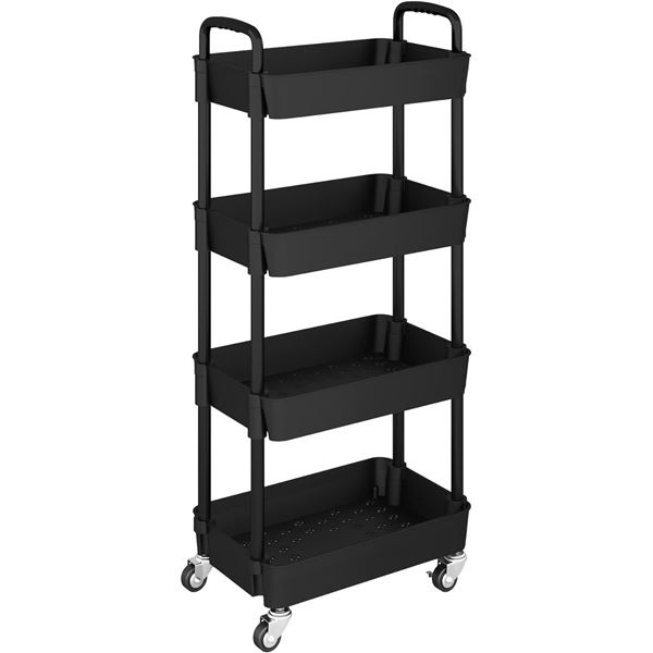 4-Tier Black Utility Cart/Storage Cart - Great for Crafts/Home Organization - New in Box!