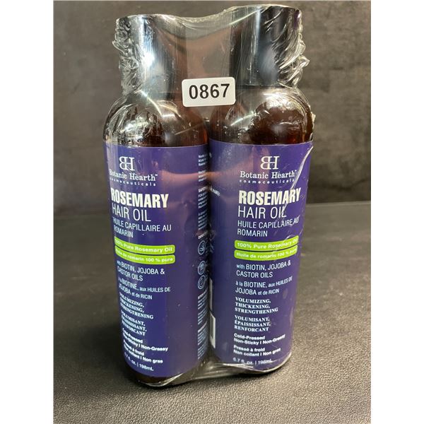 2-Pack of Botanic Hearth Rosemary Hair Oils (198mL) Volumizing, Thickening, Strengthening - New