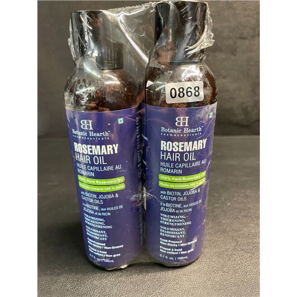 2-Pack of Botanic Hearth Rosemary Hair Oils (198mL) Volumizing, Thickening, Strengthening - New