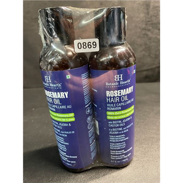 2-Pack of Botanic Hearth Rosemary Hair Oils (198mL) Volumizing, Thickening, Strengthening - New