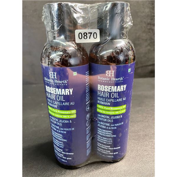 2-Pack of Botanic Hearth Rosemary Hair Oils (198mL) Volumizing, Thickening, Strengthening - New