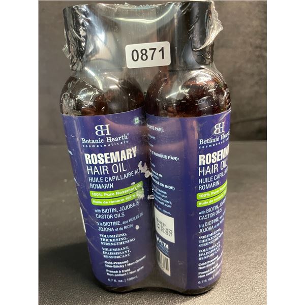 2-Pack of Botanic Hearth Rosemary Hair Oils (198mL) Volumizing, Thickening, Strengthening - New
