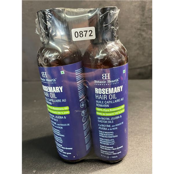 2-Pack of Botanic Hearth Rosemary Hair Oils (198mL) Volumizing, Thickening, Strengthening - New