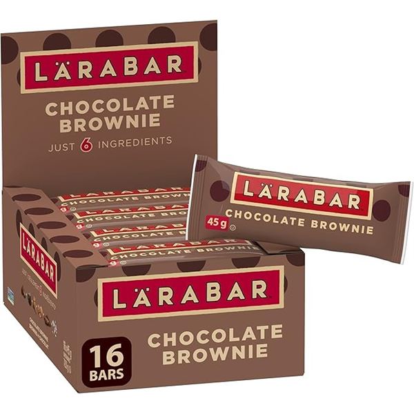Larabar Chocolate Brownie Fruit & Nut Energy Bars (Pack of 16 Bars) - New